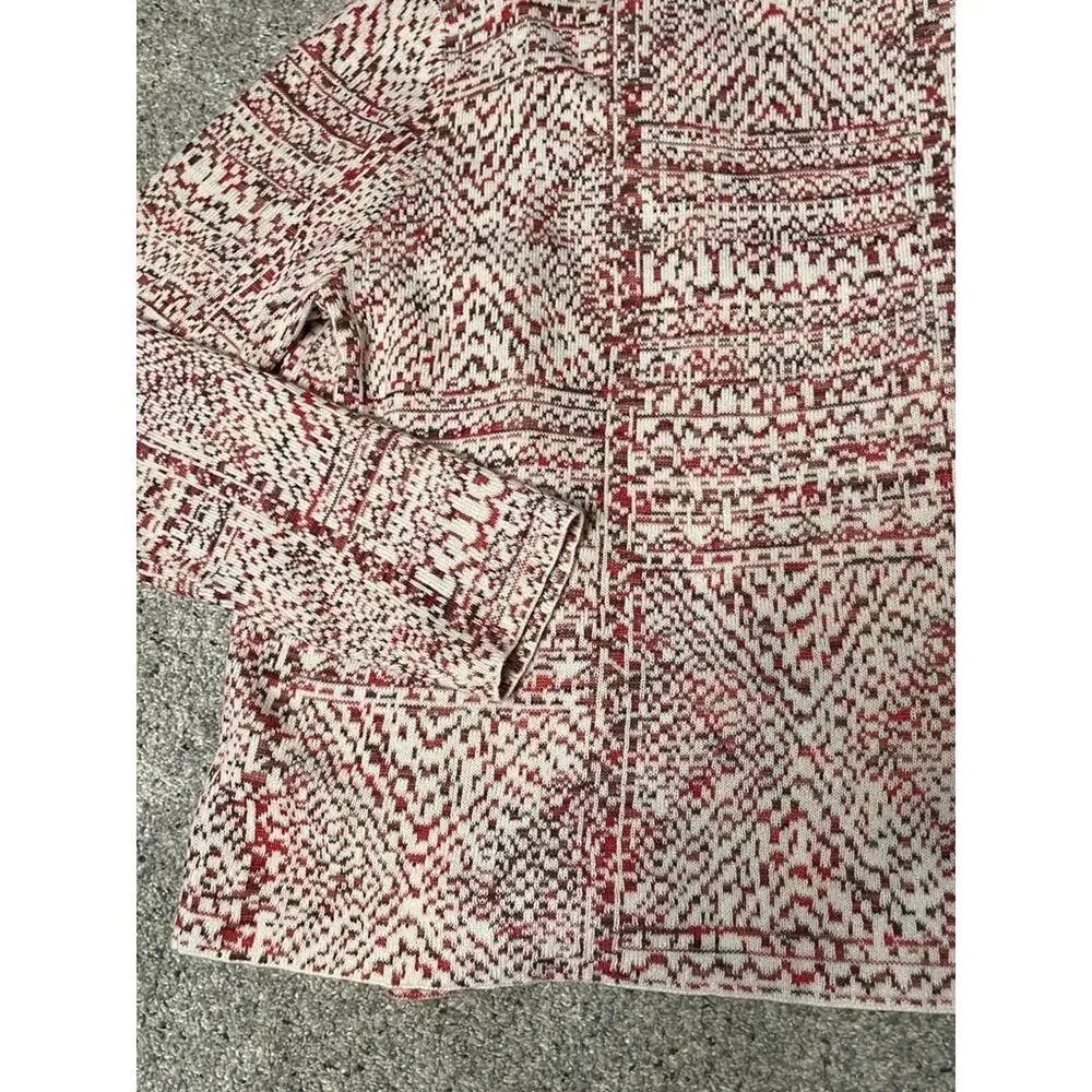 Knox Rose Women's Open Front Cardigan Sweater Sz XL Shawl Collar Cozy Aztec Boho